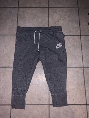 Nike Kids Dark Gray Pull-On Joggers with White Logo